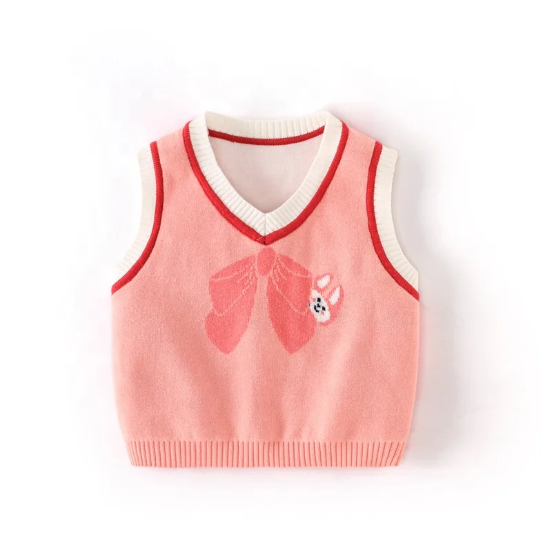 2020 Новый Oem осень зима в студенческом стиле для маленьких мальчиков и девочек Вязаный жилет свитер Детская От 1 до 4 лет