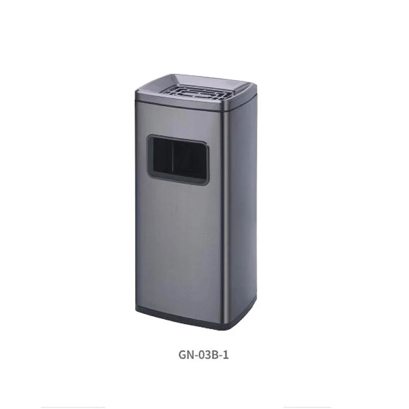 Modern Commercial Trash Cans Metal Dustbin Stainless Steel Ashtray Waste Bin For Office Building Hotel Entrance Mall Public Area