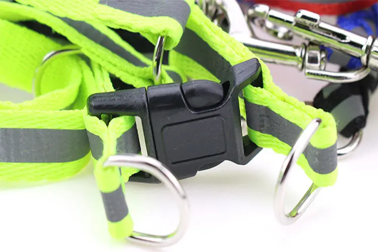 Wholesale Reflective Braid Chain Dog Leash Dog Chain Chest Strap Pet Supplies Teddy Leash Highly Reflective Dog Harness