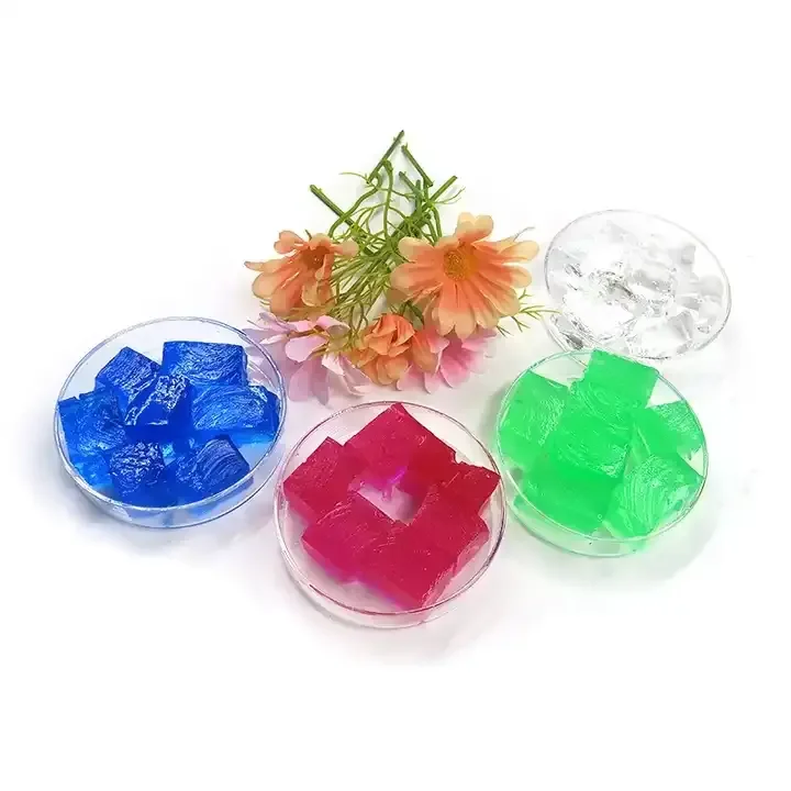 Cubic Jelly Hydrogel Polymers Crystal Soil Indoor Soil Moisture Absorbent Jelly Ball Polymer Water Gel Bead For Planting