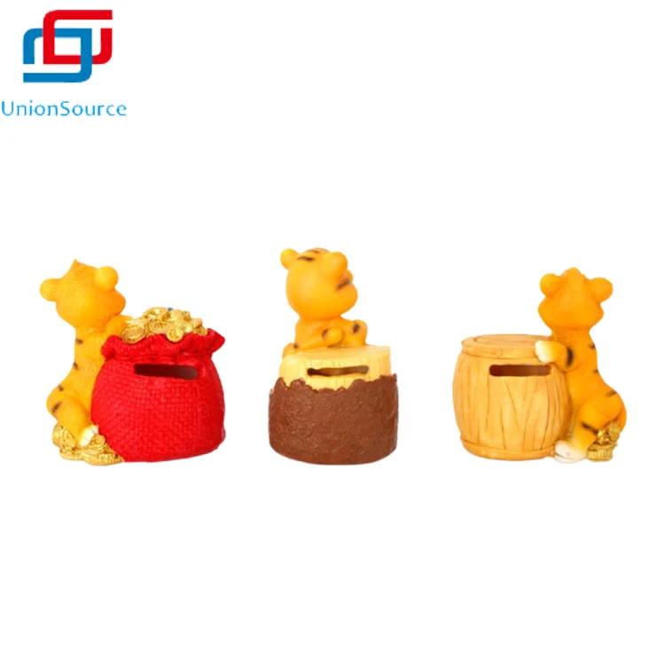 
Home Christmas Character Decor Luxury Tiger Figurine Pop Resin Statue Money Box 