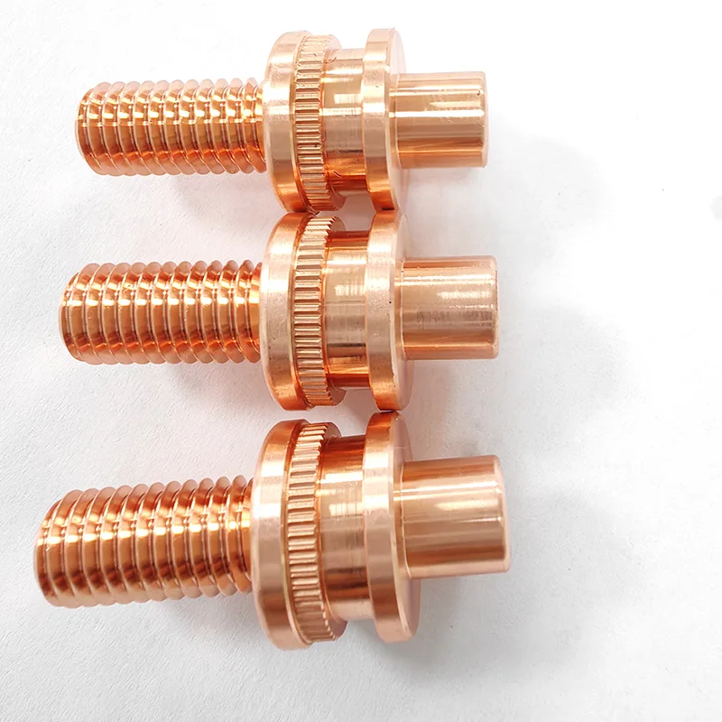 Precision OEM copper bronze T2 C1100 Knurled Insert thumb Screws