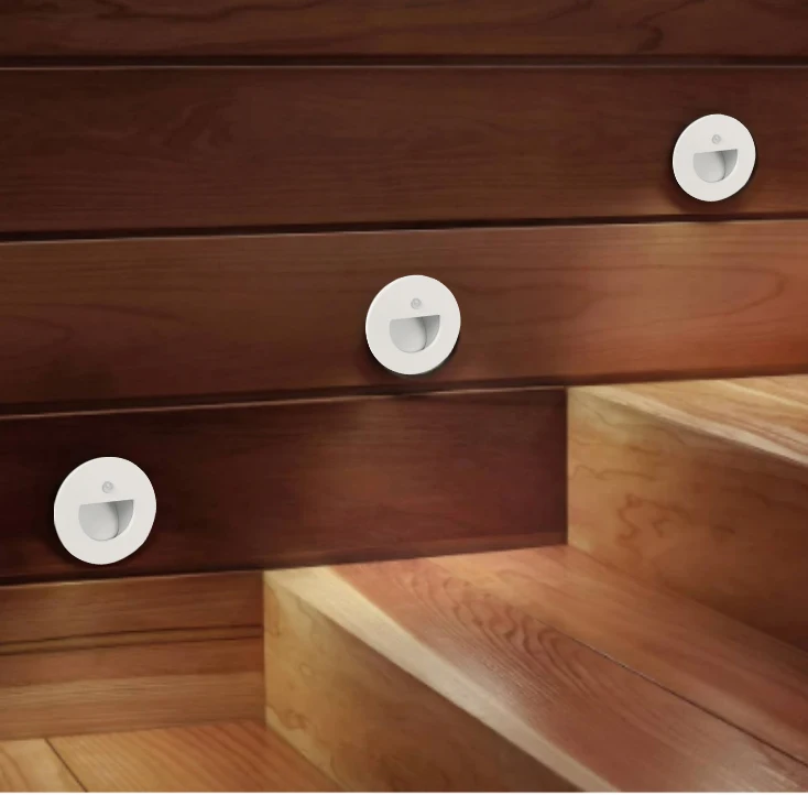 New design 1 watt spot light smd corner smart lamps pir sensor embedded indoor led down steplight