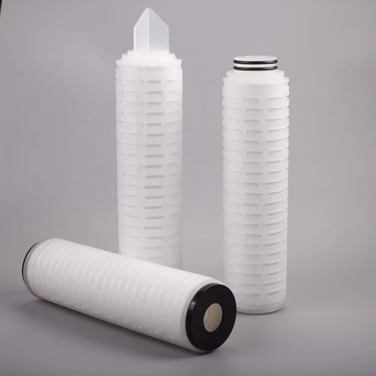 10 inch 0.22 micron refillable pes membrane pleated filter cartridge for vodka filtration