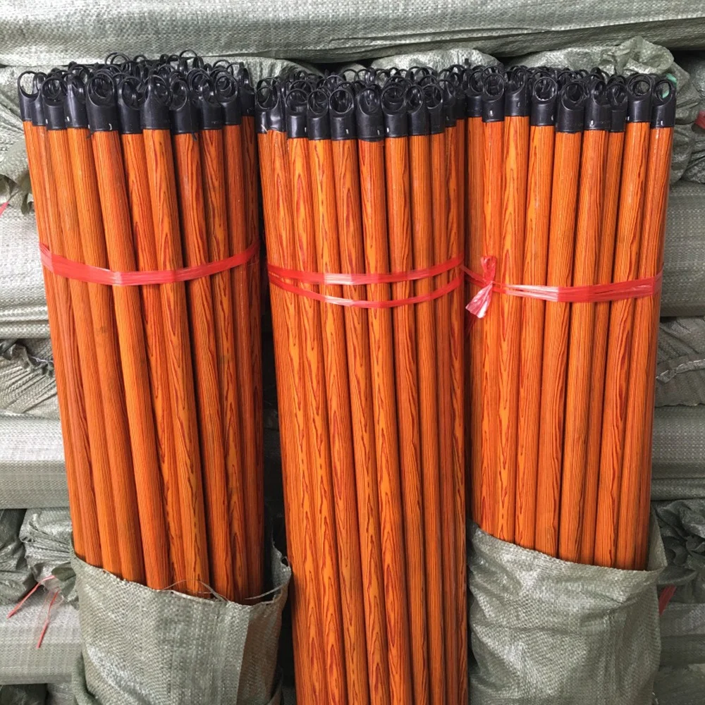 Durable Household Cleaning Broom Stick Plastic Coated PVC Cover Wooden Mop Handle Bristle Broom Head Hotels Short Dustpan Wallet