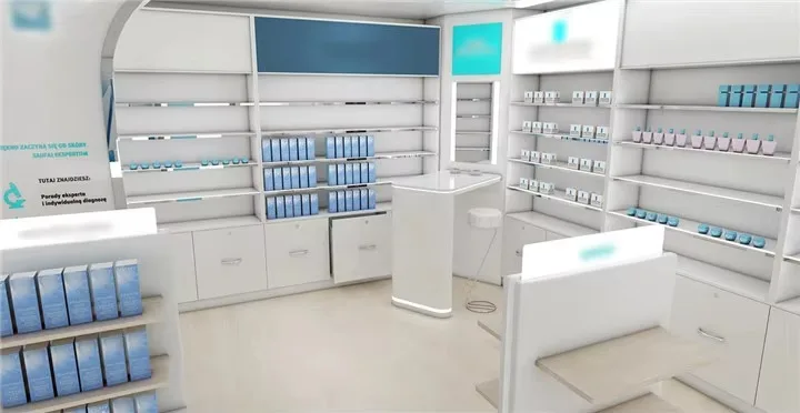 Стеллаж для аптечного магазина