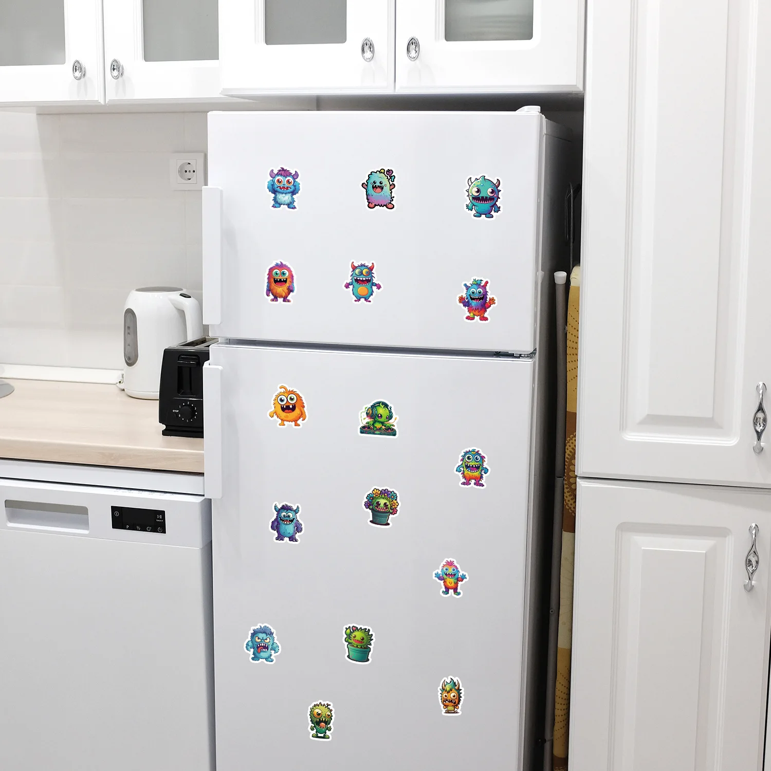 ZY2576H 50Pcs Cartoon Little Monsters Decorative Sticker For Teen Laptop Skateboard Luggage Guitar Scrapbook Art Vinyl Stickers