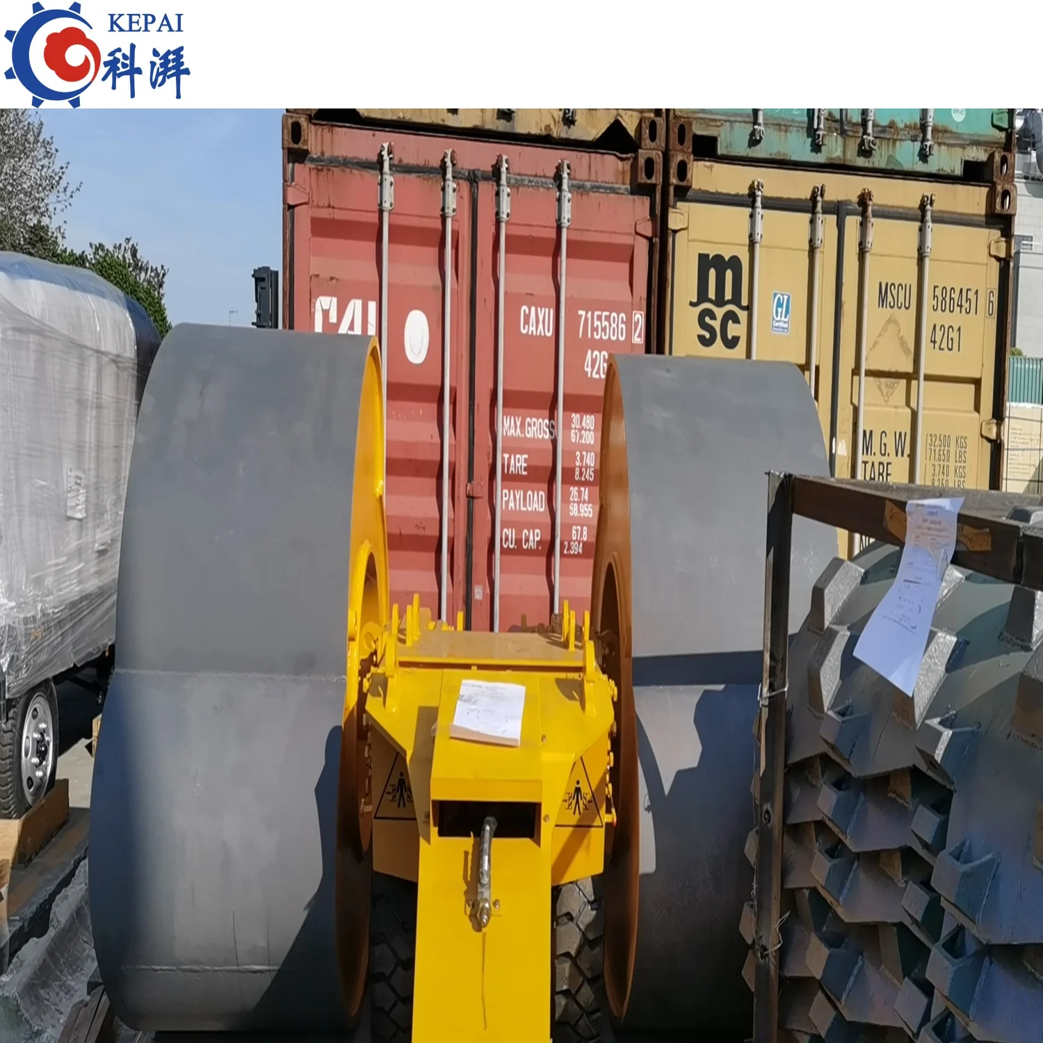 ZHENGZHOU KEPAI CAPAI 10.5T 25kj triangular impact roller KP6825 plum roller accessories FOR SALE GOOD QUALITY CHEAP PRICE