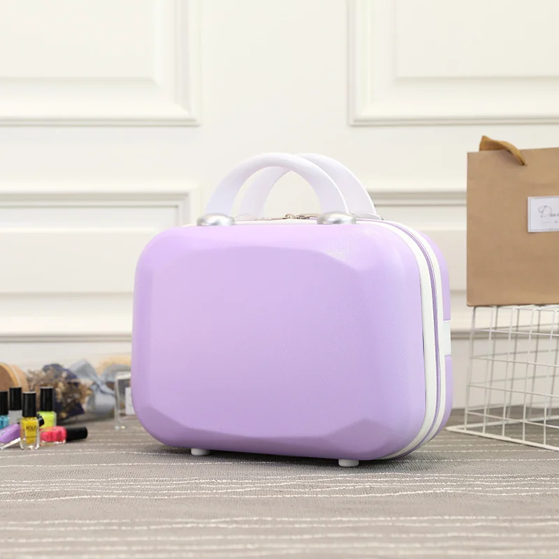Fashion Mini Hard Shell Cosmetic Case Luggage Travel Portable Carrying Makeup Storage Box Bag Suitcase