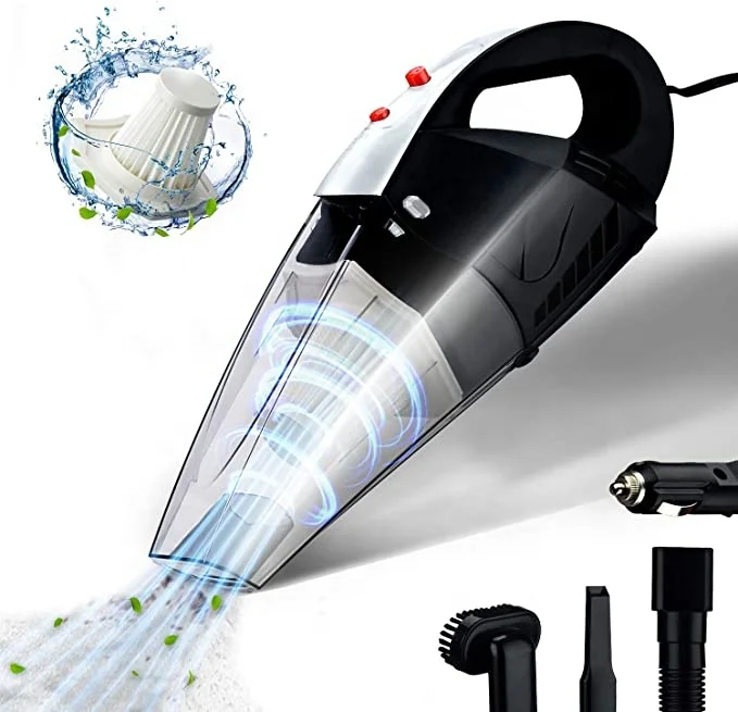 Portable  Car Vacuum Cleaner Wet and Dry Use 12V Handheld Car Vacuum Cleaner With LED Light