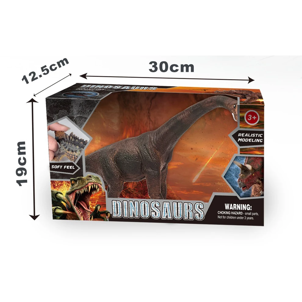 Eco-friendly Soft Material Jurassikc Animals World Series Nature TPR Brachiosaurus Model Realistic Dinosaur Toys for Sale