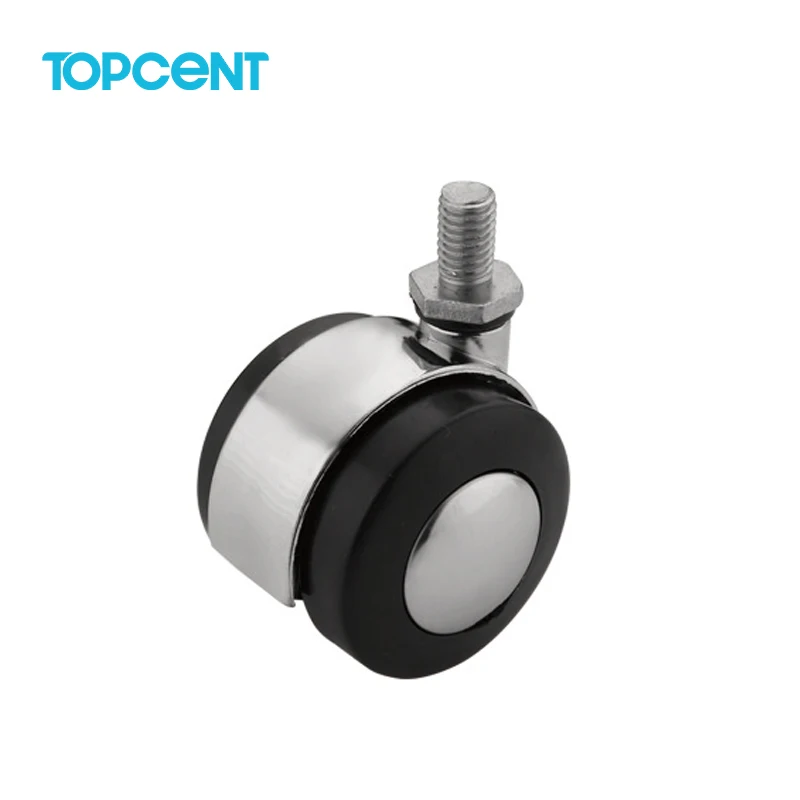TOPCENT steel nylon zinc alloy 1.5  2 inch furniture casters heavy duty office chair caster wheels
