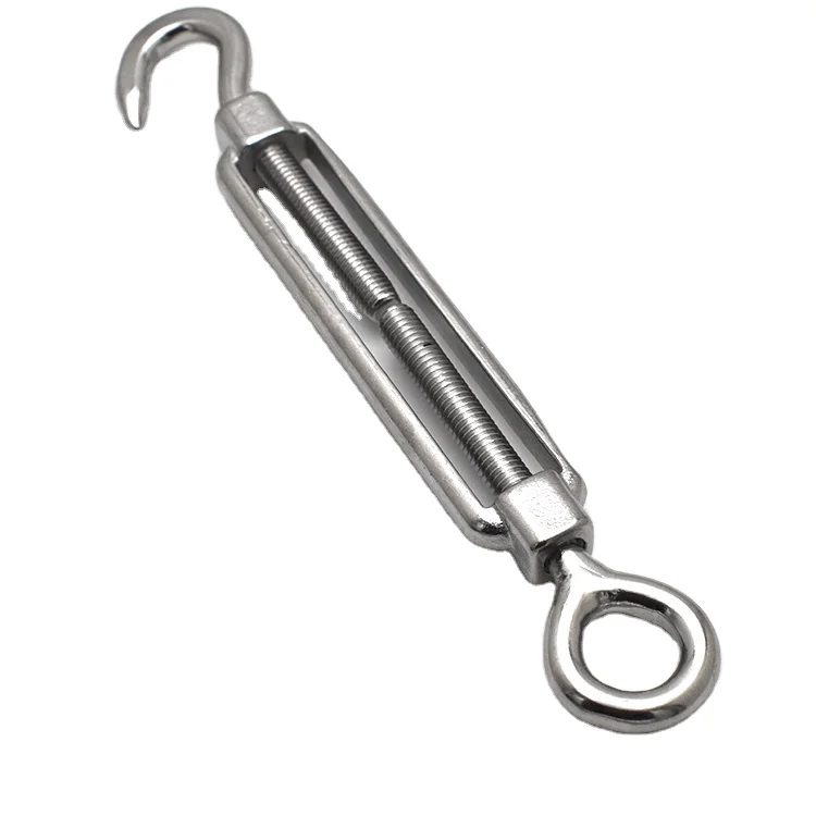 Hot sale rigging screw stainless turnbuckle wire rope tension connector eye-hook turnbuckle