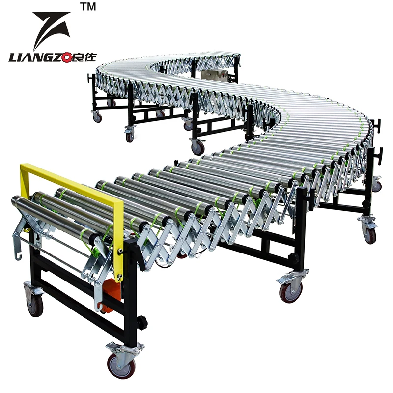 Flexible Motorized Belt Driven Roller Conveyor for Unloading  and Loading