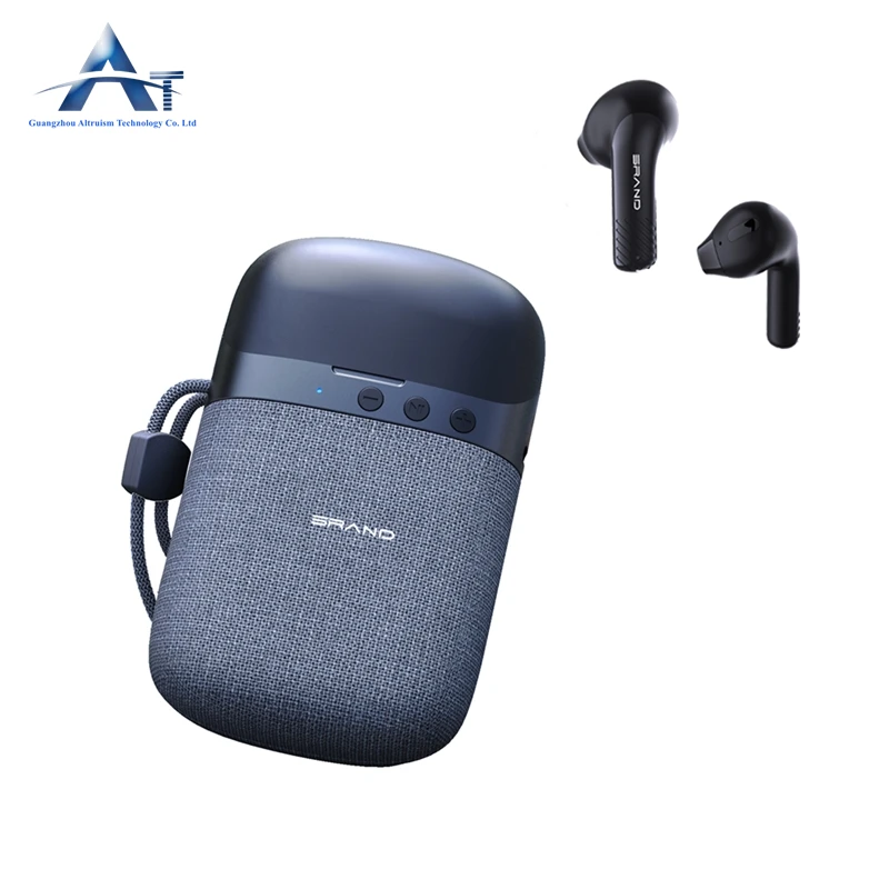 Factory Price Newest 2 in 1 Wireless Blue Tooth TWS Earphone BT Speaker with Earbuds