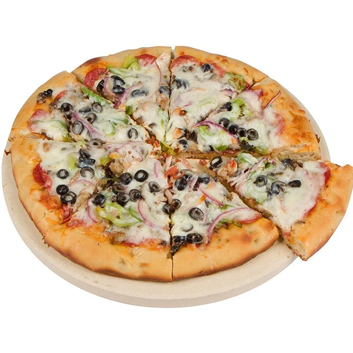 Cordierite Pizza Stone 13/15 Inch Round Ceramic Pizza Stone Plate for Grill and Oven/Stove