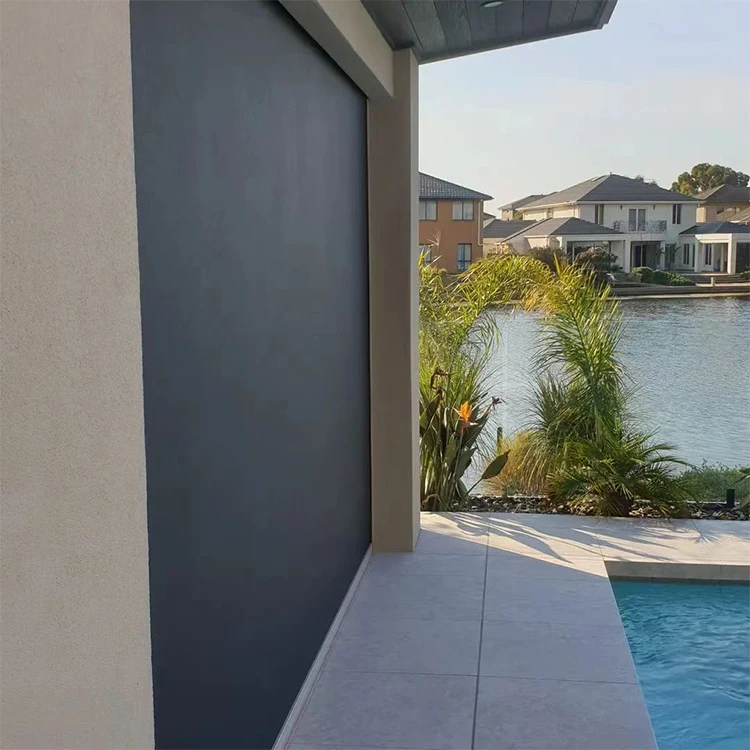 Yilian Aluminium Roller Shades Outdoor Rainproof Motorized Zipped Screens