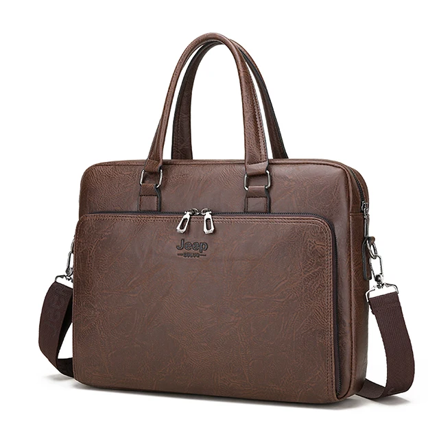 Портфель мужской из экокожи, Офисная Портативная сумка для компьютера, модный мессенджер на плечо, большой вместимости