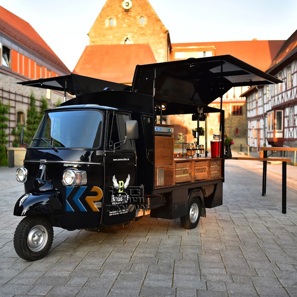Уличный мобильный трехколесный мотоцикл электрическая трехколесная тележка для еды продажи автомобиль быстрой из нержавеющей стали