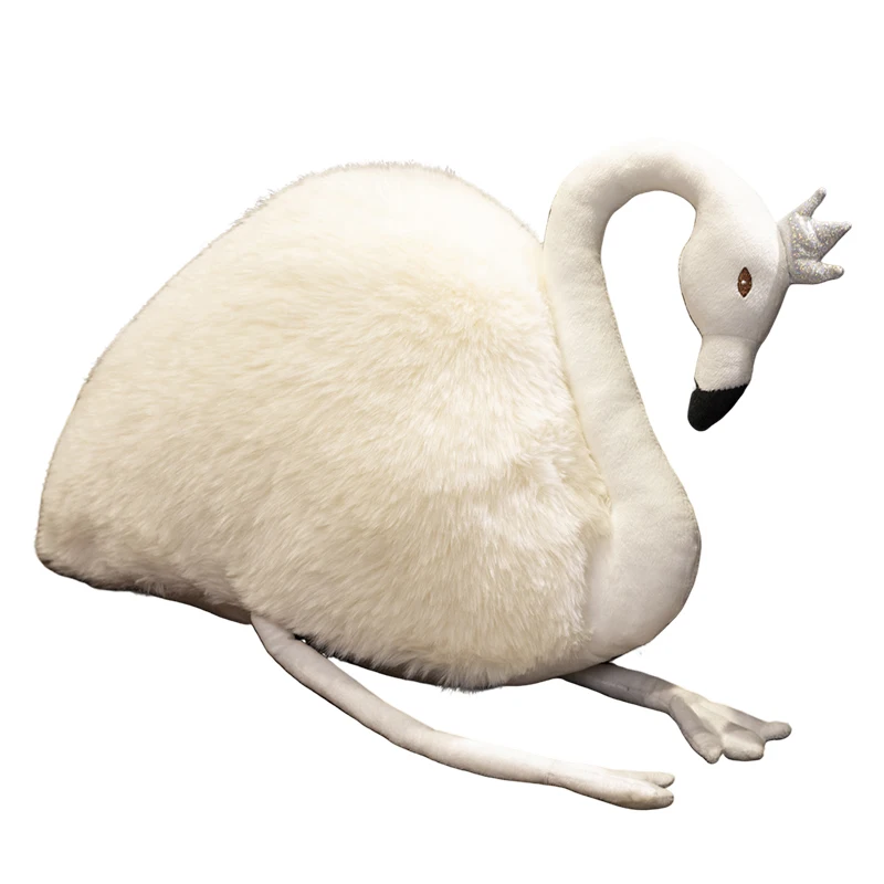 New Arrival  Swan Princess Plush White Stuffed Animal Toy Wedding Gift Plush Swan Doll