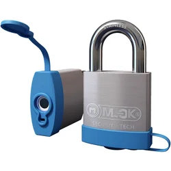 Brass Smart USB app warehouse padlock with fingerprint