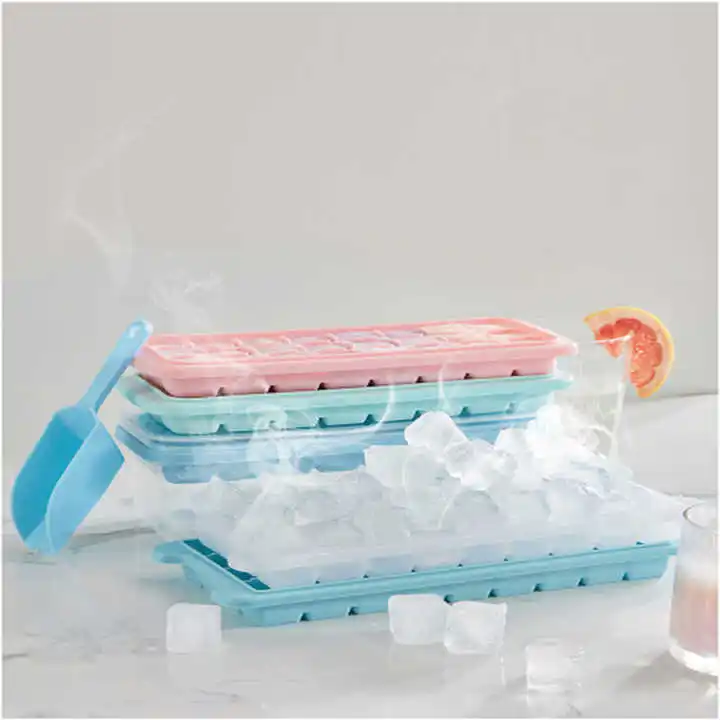 Home Bar Party BPA free DIY Ice Cube Tray Reusable Flexible Silicone Ice Cube Tray Mold Mini Tray for Freezer Use