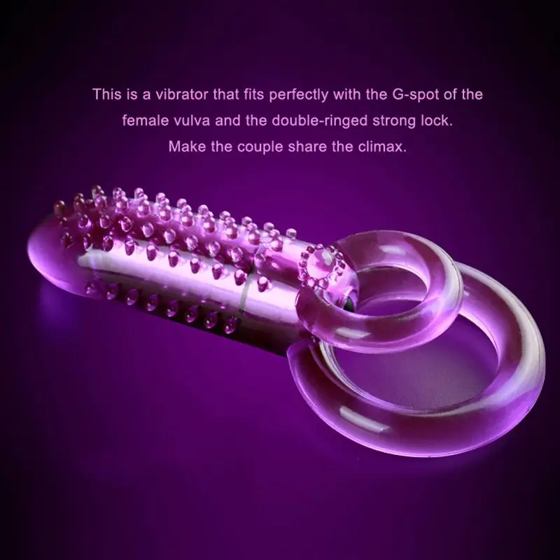 Hot sale Double Ring Cock Male Dildo Strapon Bullet Vibrator Massage sex toys for couples