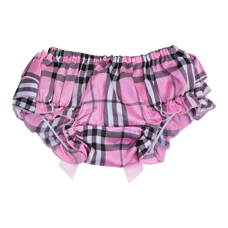 
Best Selling Adorable Girls Shorts Plaid Baby Girls Polyester High Waist Bloomers With Bow 
