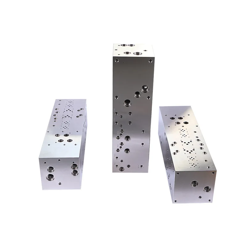 Hydraulic valve block oil circuit integrated system processing station