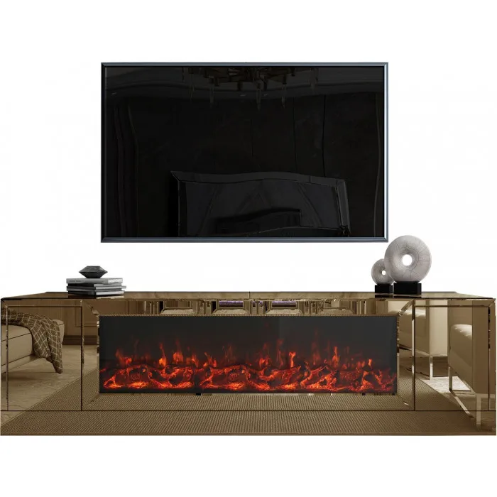 wall wood  TV cabinet with Fireplace TV Stand Living Room Storage  TV shelf