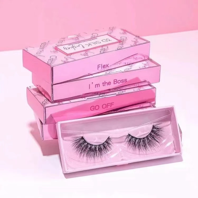 Ресницы фабрики Lash 100% без жестокости роскошные ресницы wispy 3d из норки с розовой коробкой для ресниц