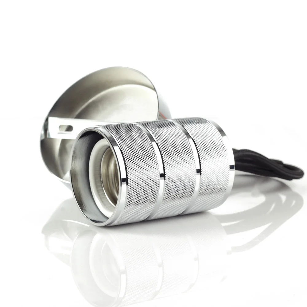 Ceiling Pendant Light Fixture Cord Kit Vintage Lamp Holder E27 Base With Braided Cloth Cable Wire