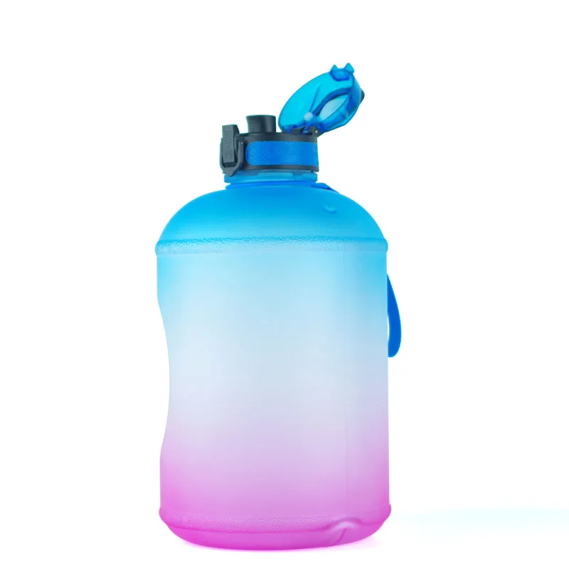 OEM/ODM Amazon hot selling Big BPA free plastic one gallon sports water bottle with time marker
