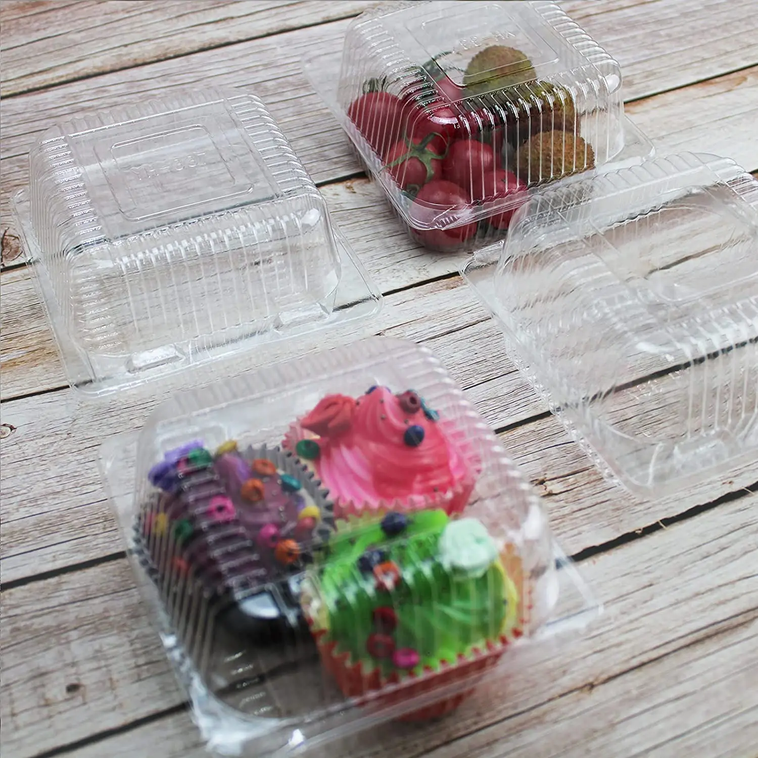Customized Fresh Fruit Packing Boxes Disposable Plastic Clamshell 4 Kiwi Fruit Packaging Container Box