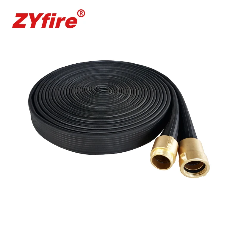 ZYfire BS Certificated Premium High Abraision Resistant Firefighting flexible NBR Covered fire hose