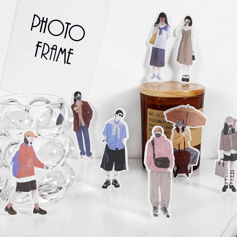 Korea Cartoon Girl Sticker Pack Kawaii Stationery Stickers DIY Decorative Stickers 40 Sheets