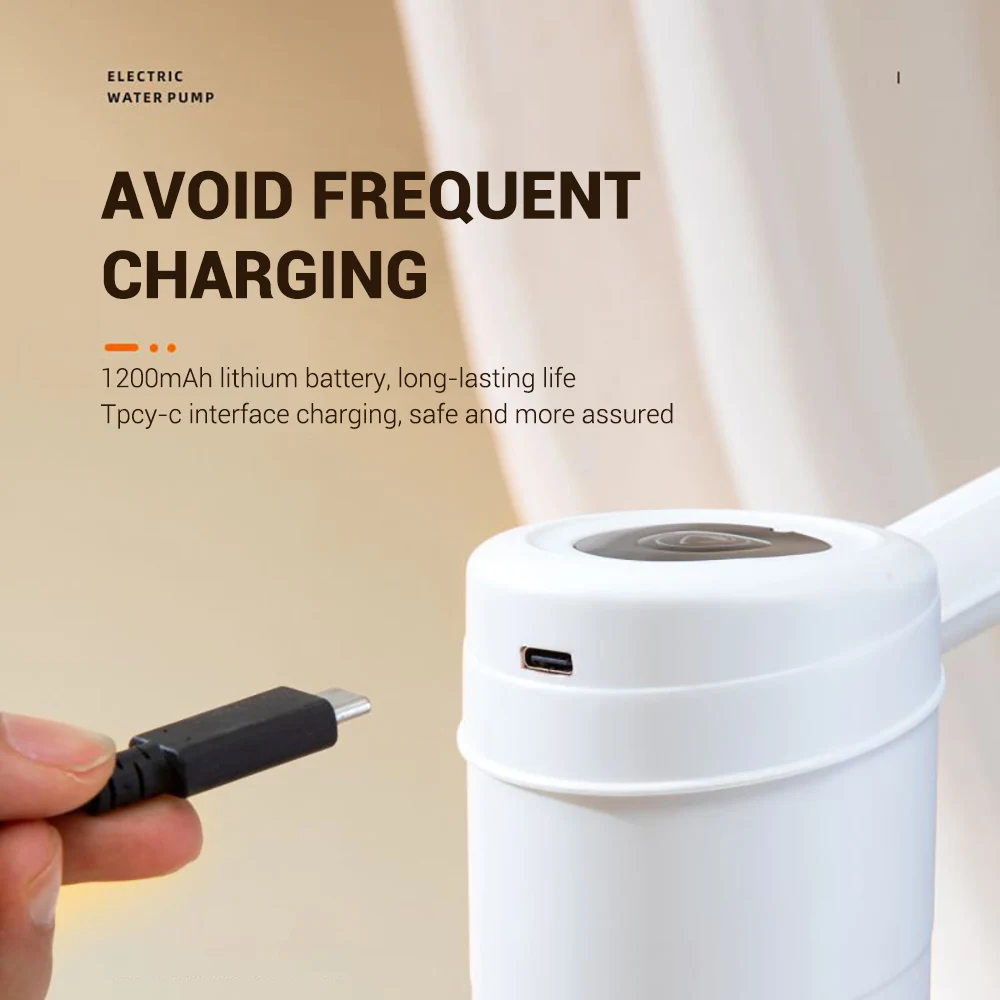 Water Dispenser Pump Portable USB Rechargeable Electric Drinking Bottle Automatic Pump Home Office Water Device Dispenser
