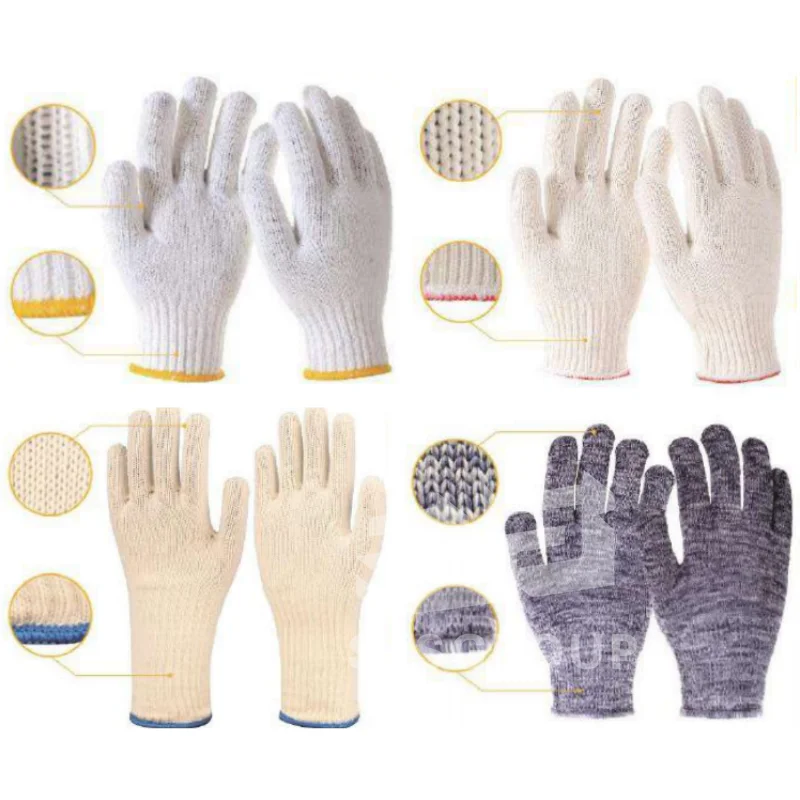 Good quality 7/10gauge bleach white cotton glove disposable cotton gloves white cotton masonic gloves