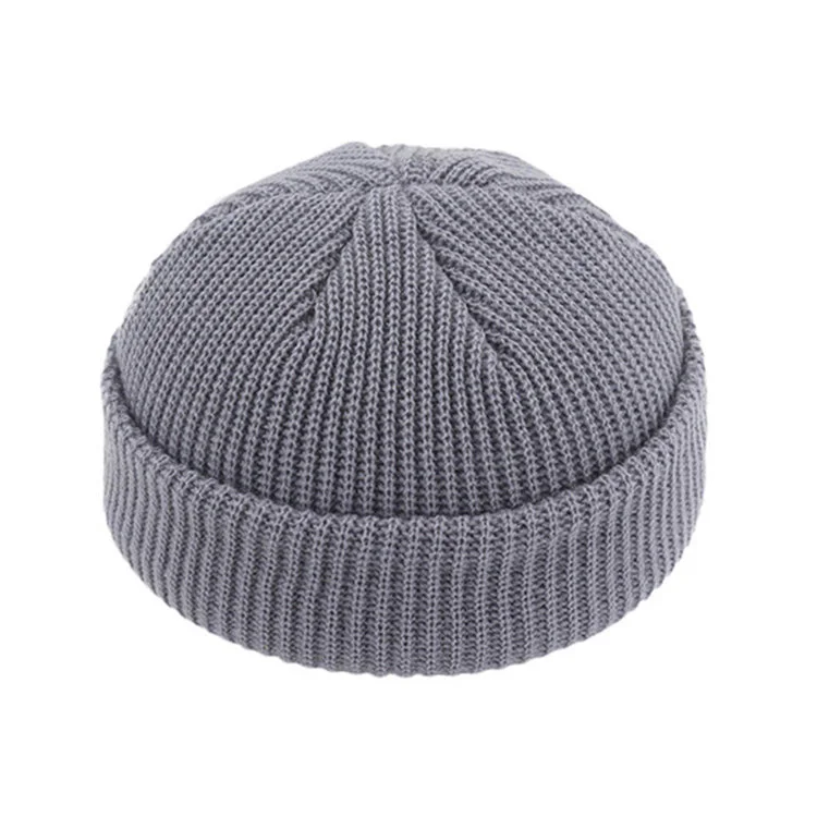 Autumn Winter Retro Melon Hat Unisex Pure Color Landlord Hats Hip Hop Men Dome Warm Short Woolen Skullies hat Wholesale