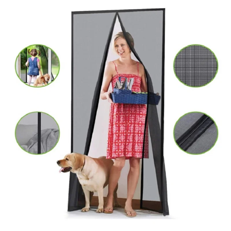 Wholesale magnetic door fiberglass mesh screen curtain OEM Brand door curtains