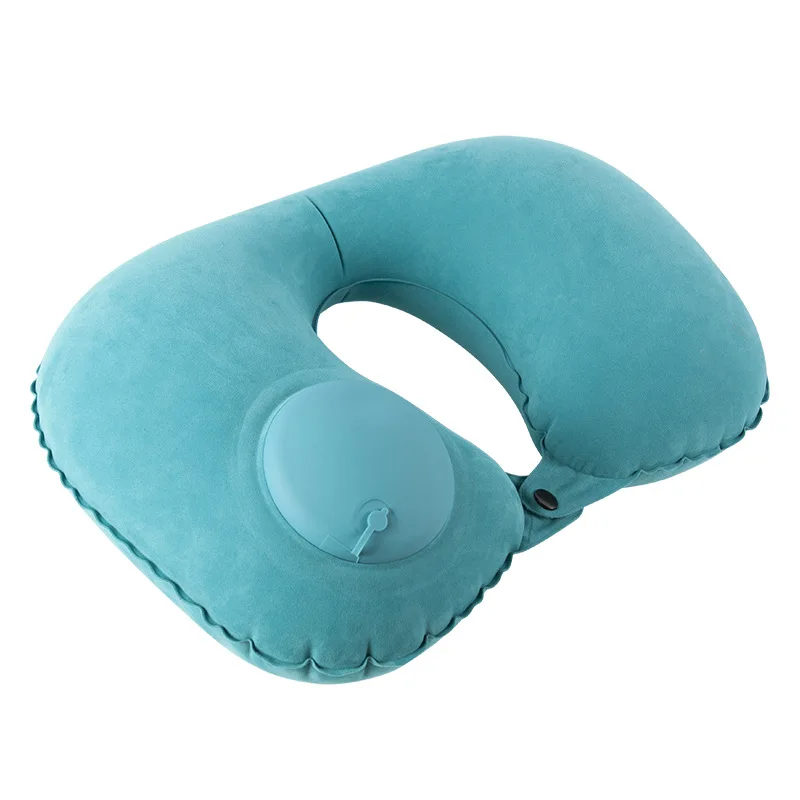 Car Neck Pillow Lumbar Support Set Travel Car Neck Pillow Lumbar Cushion Push Inflatable Flocking U-shaped Pillow Car Headrest