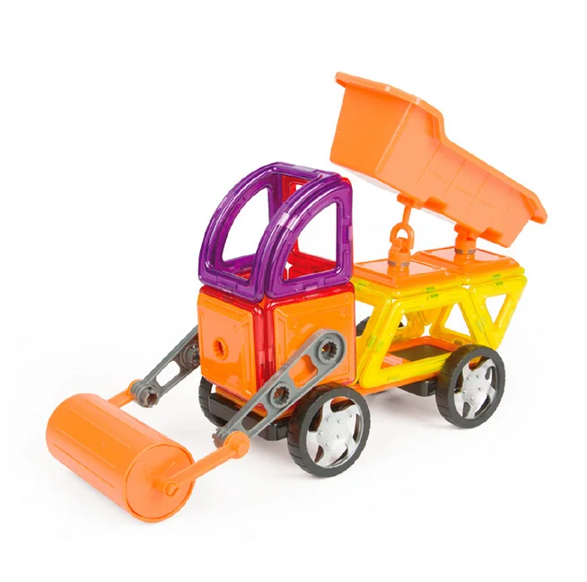 
3C ASTM Certifications 102pcs children train car truck toy magnetic toy with wheels 