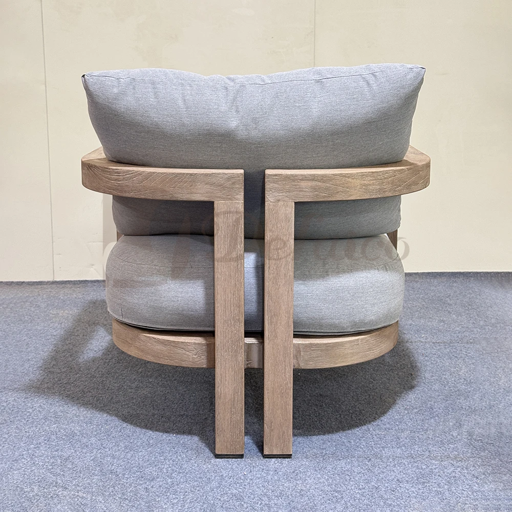 Defaico 2024 Solid Wooden Outdoor Furniture Sofa Set Value City Furniture teak leisure chair