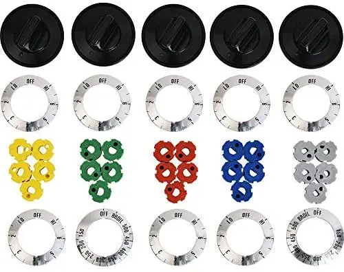 Replacement KN002 Universal Electric Range Knob Kit  Replaces AP5641247 MA-XP6 RK103