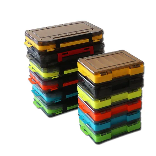 OEM logo Double Sided Tackle Box Fishing Lure Squid Jig Accessories Box Storage Case in stock