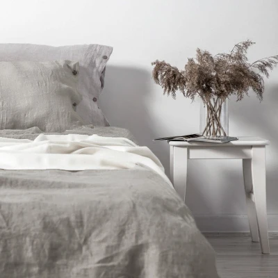 200x230cm French designer bedding set 100% Linen Flax Linen fabric 100% linen sheet Customization Size Wholesale