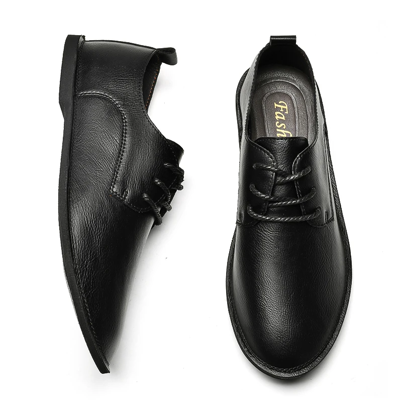 New ITALY BRAND Stitch Genuine Leather Boots for Men Trending Real Cow Cute Fashion Casual Shoes Big Size 47 Made in Guangzhou