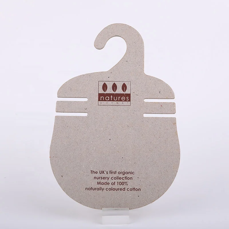 Оптовая продажа биоразлагаемый переработанный детский нагрудник картонная вешалка для бумаги с напечатанным