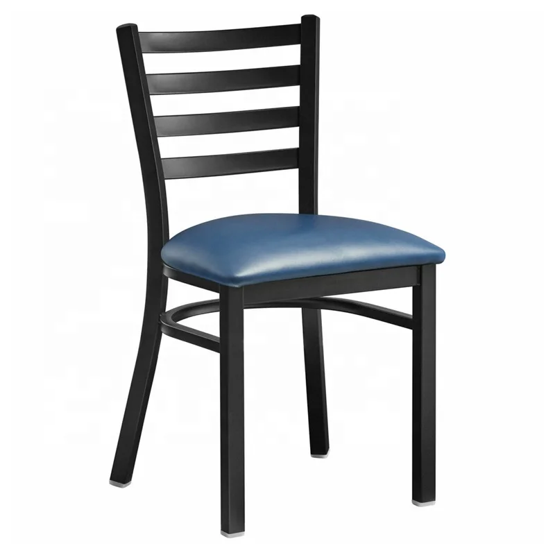 Modern Style commercial grade dining chairs cheap restaurant metal ladder back chairs for events