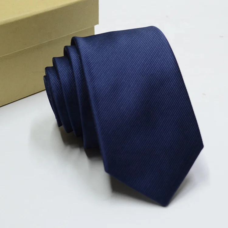Top quality 21 colors cheap 6cm popular neck ties slim stock polyester solid skinny mens ties necktie